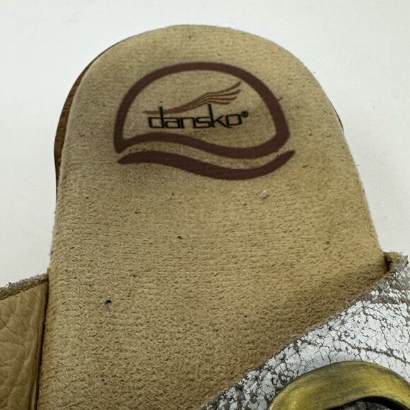 Dansko Sophie White Distressed Leather Sandals - Picture 12 of 12